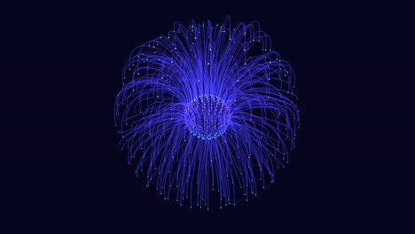 stunning 3d blue fireworks sphere mesmerizing digital artwork