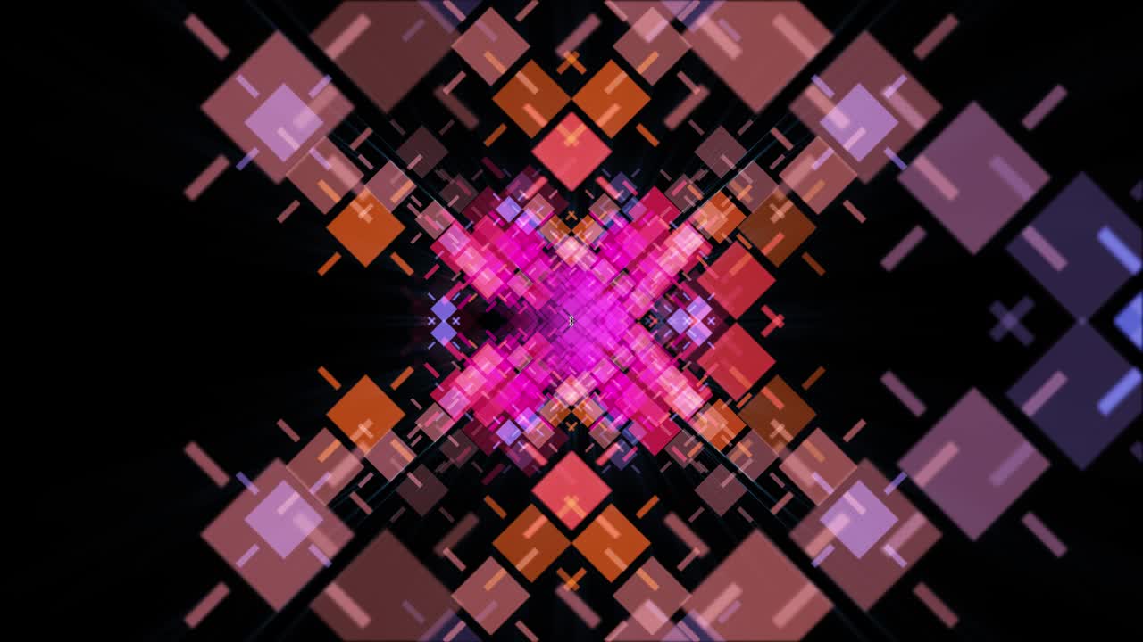 punto objetivo moderno caleidoscopio forma de partícula giratoria fondo