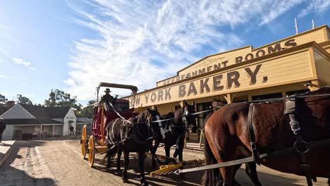 carriage passing new york bakery in ballarat