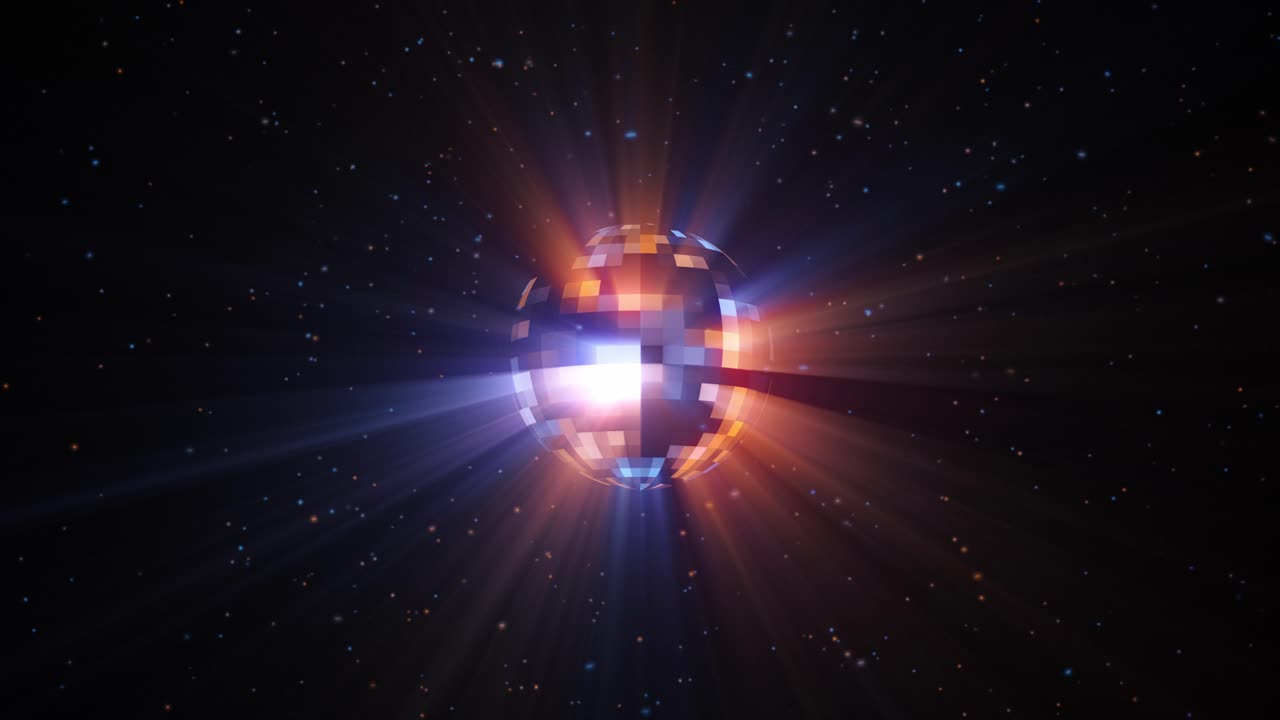 bola de discoteca en el espacio