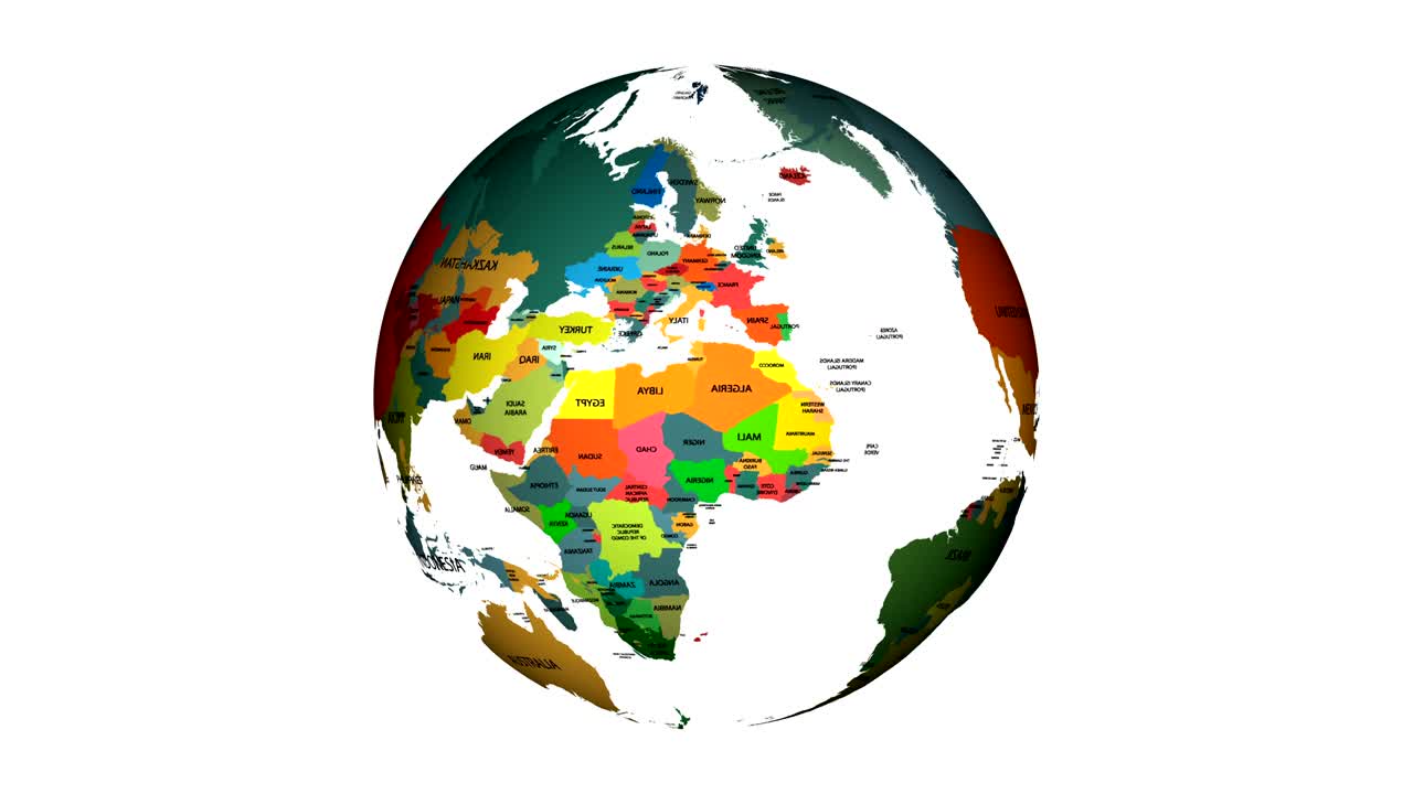 animación del globo mundial girando alrededor. globo girando alrededor en un bucle sin fin. nimation con luma matte opcional. alpha luma matt incluido. video 4k