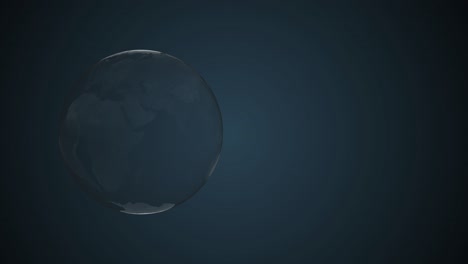 fondo tecnológico azul con maqueta de planeta.