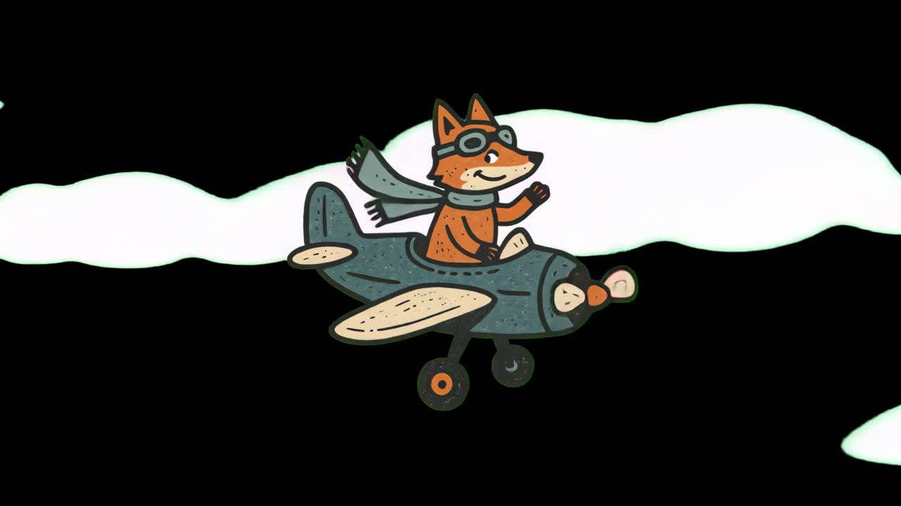 Fox Pilot in Airplane