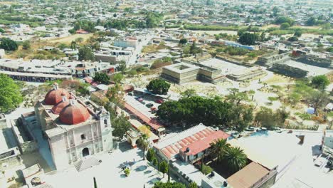 Mitla-Oaxaca-Mexico,-Aerial-View-Drone-3