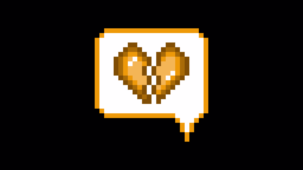 Pixel art animation icon speech bubble broken heart (8)