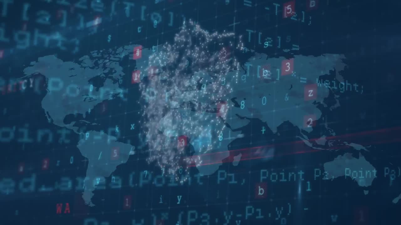 animación del candado y procesamiento de datos sobre el mapa del mundo