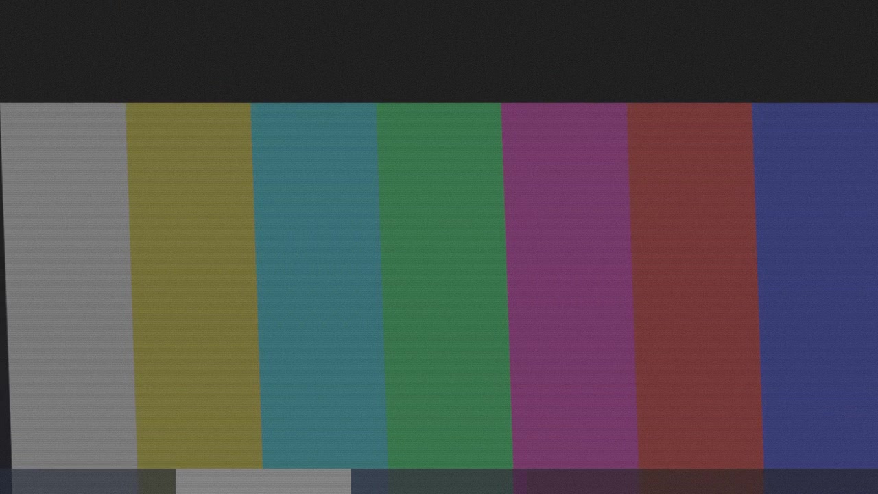 Mire colore SMPTE televisive con effetti glitch