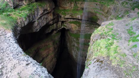 baatara gorge sinkhole in tannourine, lebanon - static shot