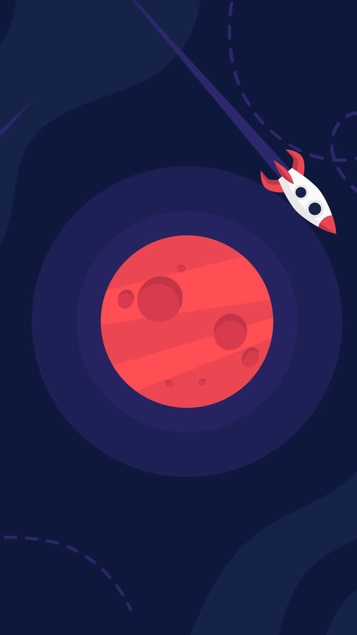 Motion Graphic of Mars exploration background