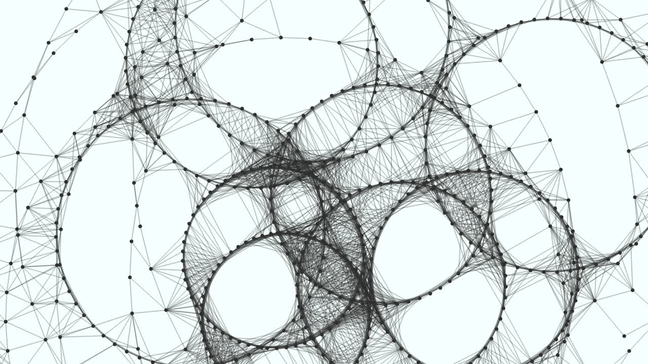 los círculos interconectados crean un diseño complejo e intrincado.