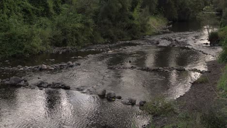 wide view of christmas creek in the scenic rim adjacent to burgess park camp ground