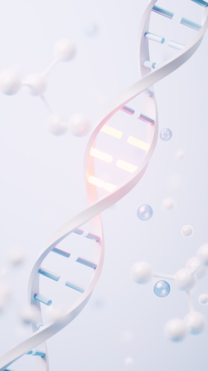 DNA con concetto biologico, rendering 3D