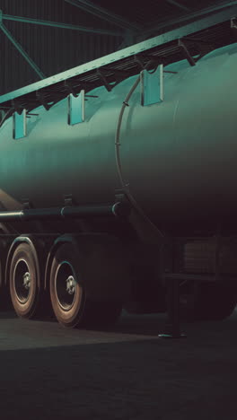 tanker truck in a loading bay