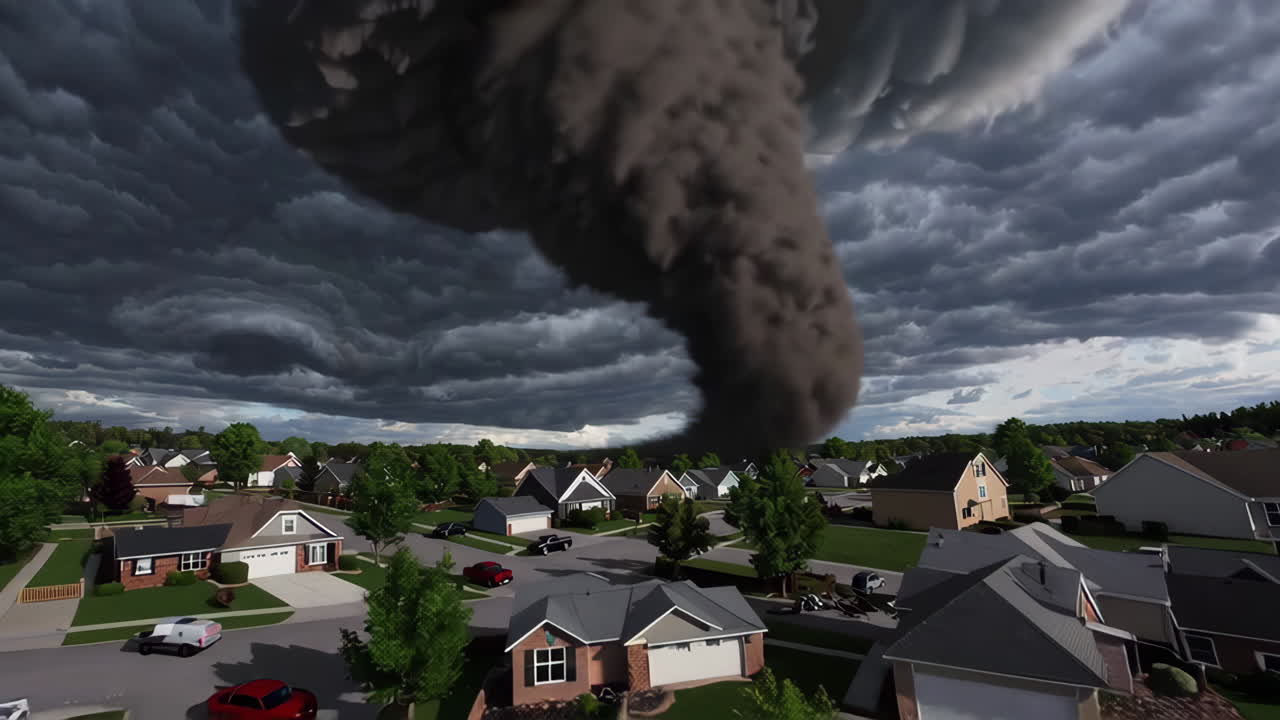 Tornado Striking Residential Area