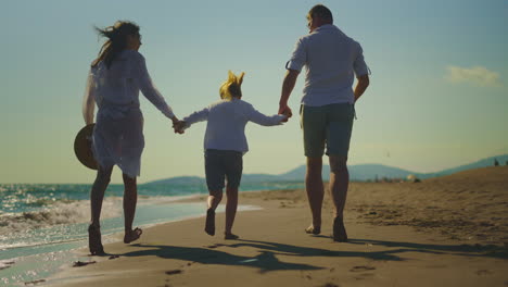 family fun on the beach