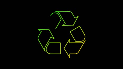 reciclaje de datos de residuos electrónicos y concepto de bucle de símbolos de la industria sostenible