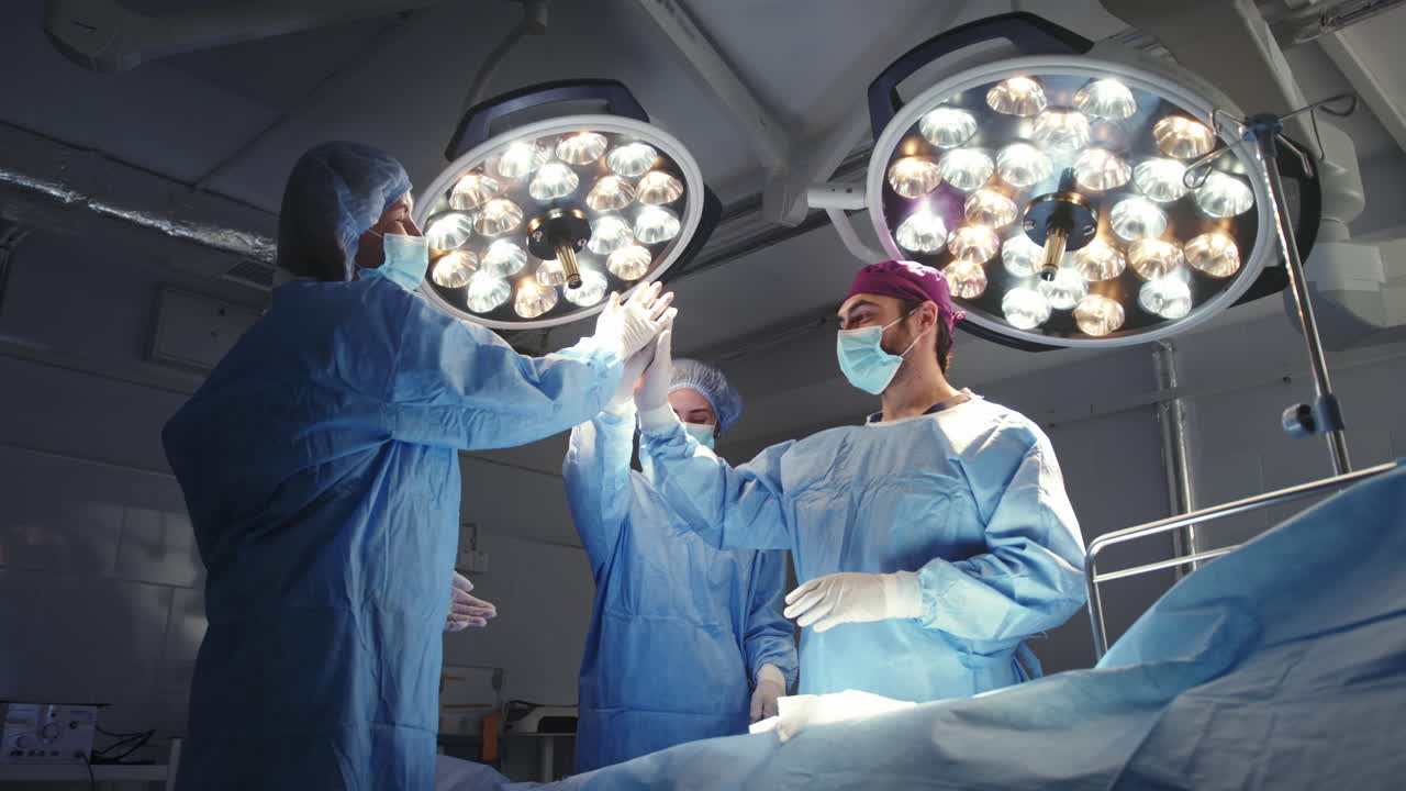 Medical team celebrates surgery success