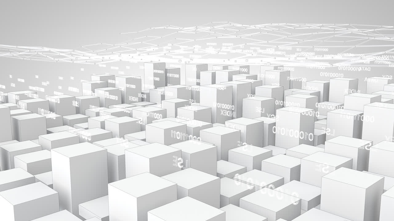 4K Motion data loop background white
