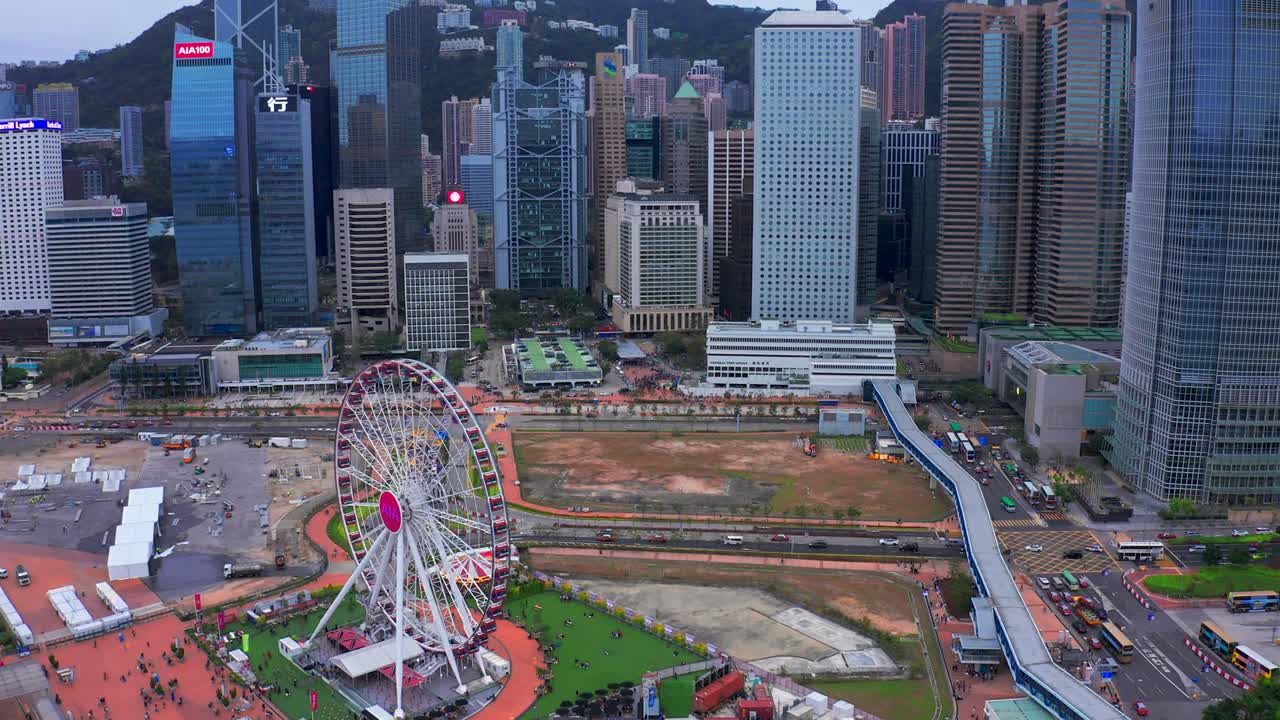 2019년 6월 15일, 홍콩의 뉴 센트럴 하버프론트 (new central harbourfront, central district) 에 있는 홍콩 옵저베이션  (hong kong observation wheel)