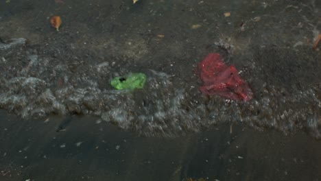 Basura-Arrastrada-A-Tierra-En-Un-Día-De-Verano