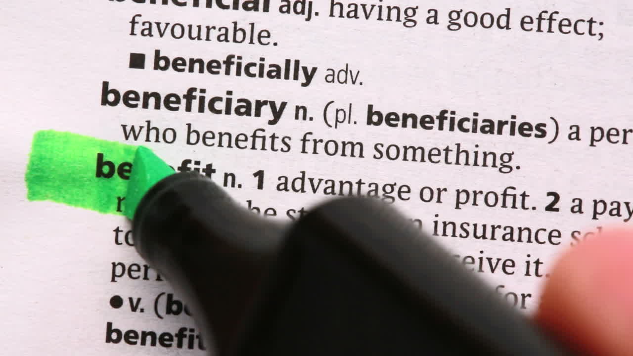 Benefit highlighted in green