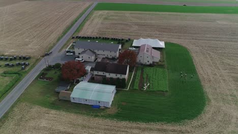 boda amish en una granja amish captada por un dron