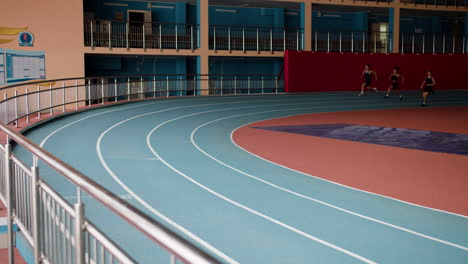 three athletes on a race