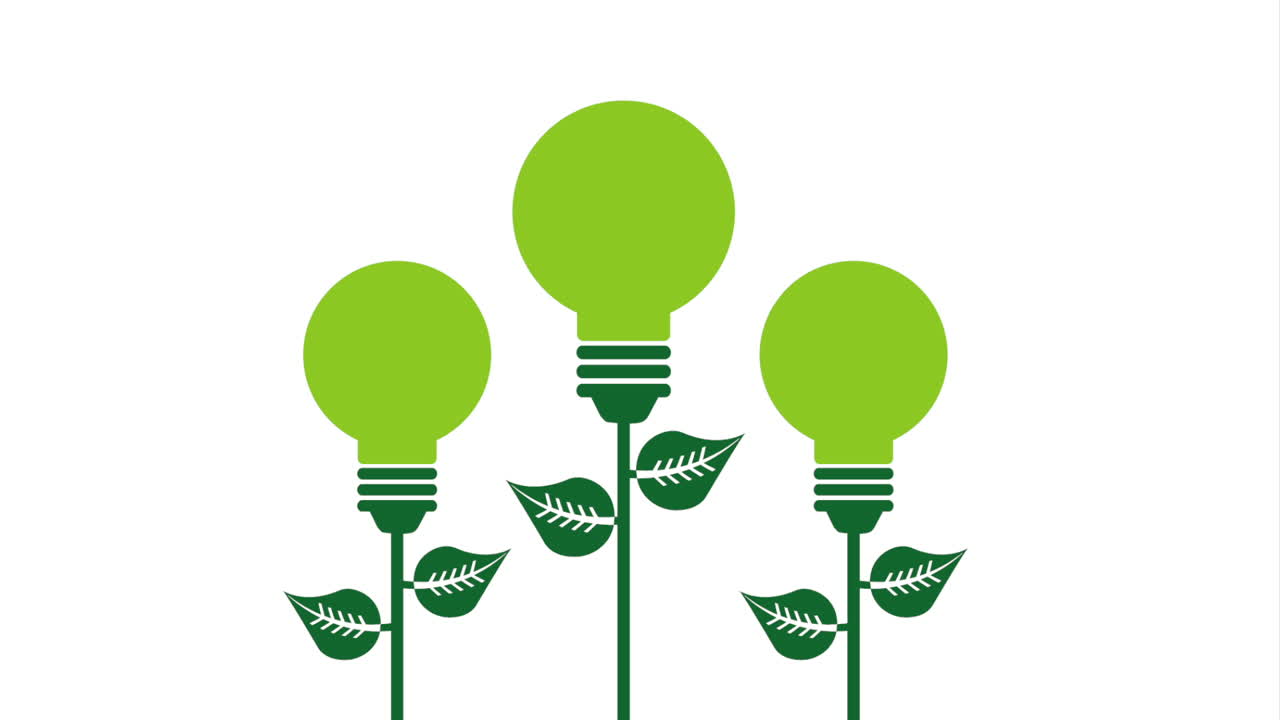 bombillas verdes que crecen en las plantas