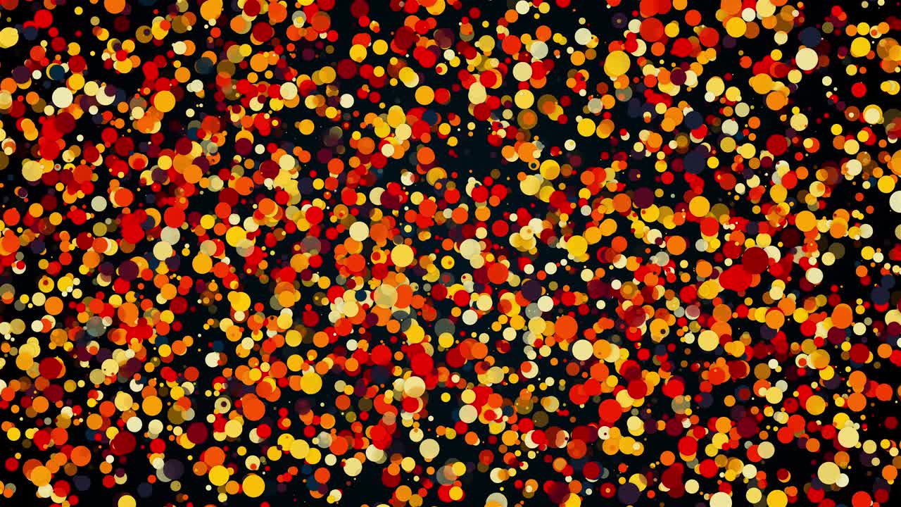 Abstract vivid background with many of multicolored transparent round particles. Computer generated 3d render