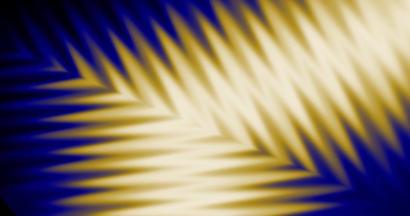 Abstract Background with Moving Golden and Blue Zigzag Patterns