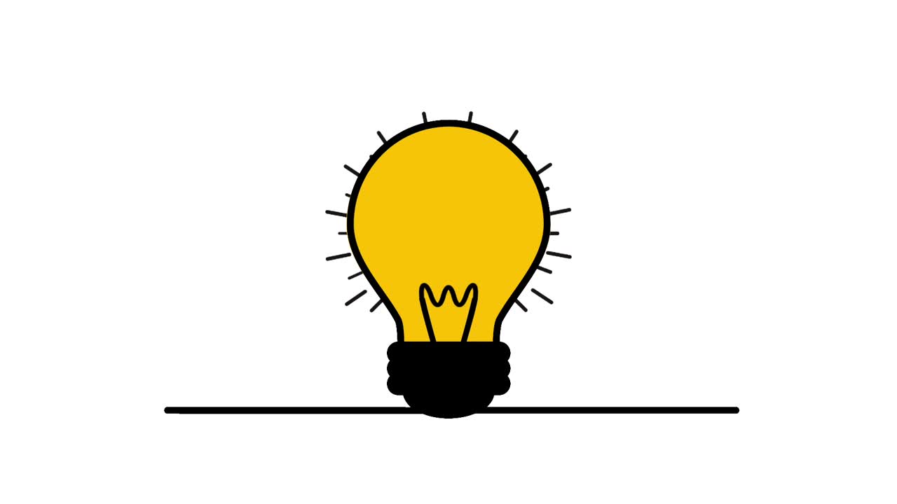 proceso de idea creativa de la bombilla alineada