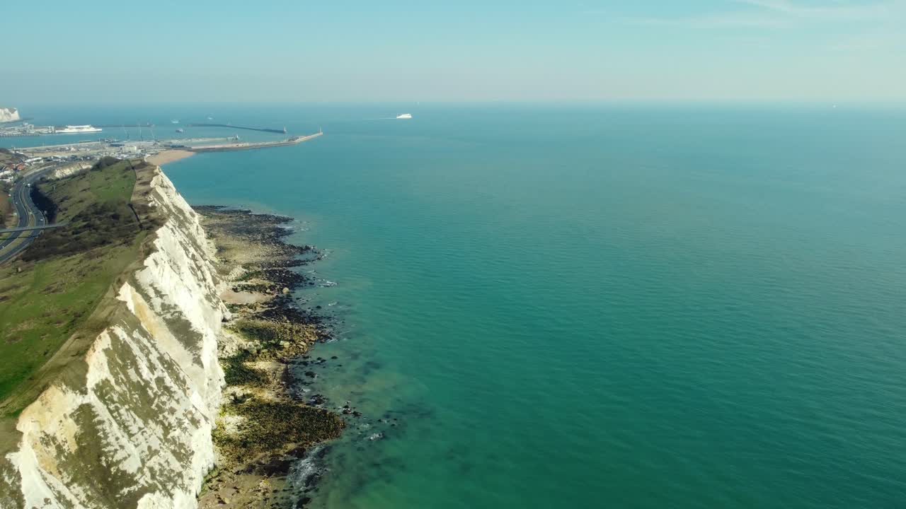 Aerial View of the White Cliffs of Dover