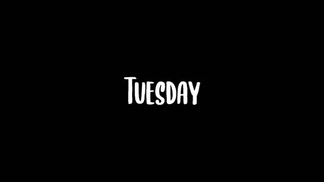 los días de la semana escriben y apagan en una fuente linda y animada