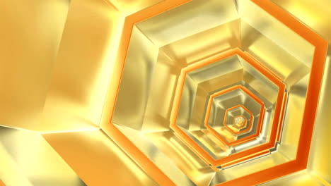 golden hexagonal tunnel