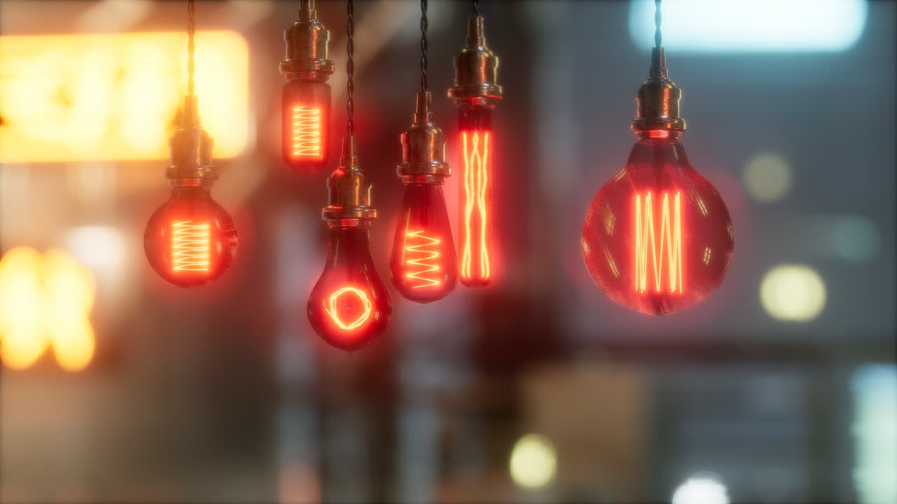 오래된 레트로 빈티지 열광 전구