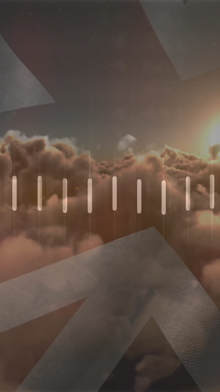 클라우드와 영국의  ⁇ 발 위에서 데이터 처리의 애니메이션