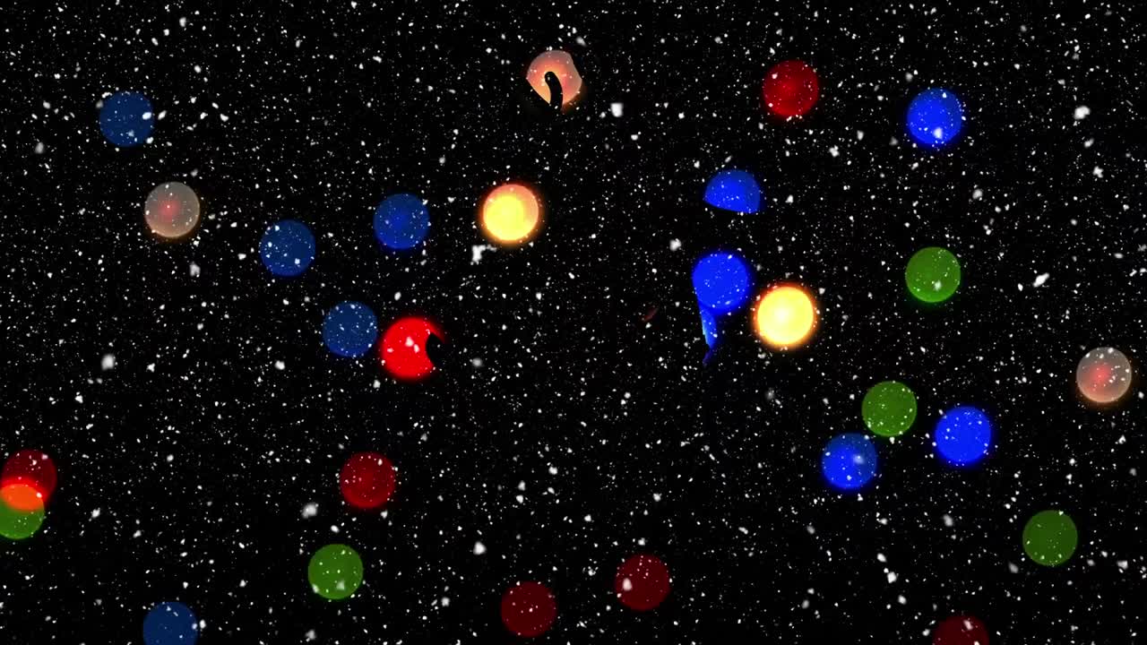 크리스마스 때 바울 위에 내리는 눈의 애니메이션