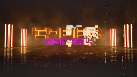 cyber monday with cyberpunk neon light in japan city 1