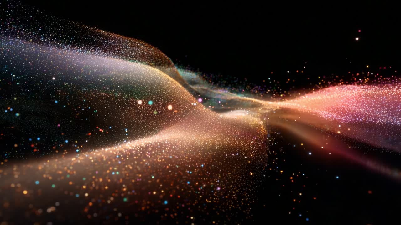 A Stunning Cosmic Journey Through a Colorful Nebula of Glittering Particles and Ethereal Lights, Showcasing the Majestic Beauty and Enchantment of the Universe