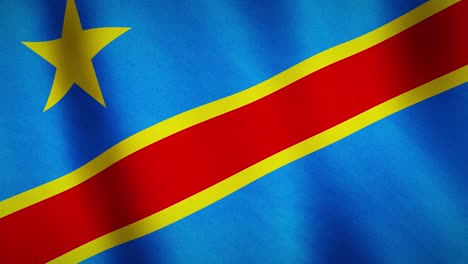 democratic republic of the congo background flag waving flowing footage - seamless loop video animation