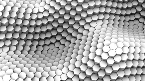 hexagons formed a wave