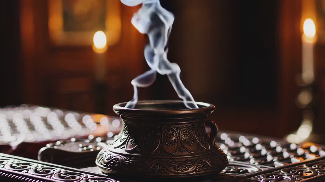 quemador de incienso con humo