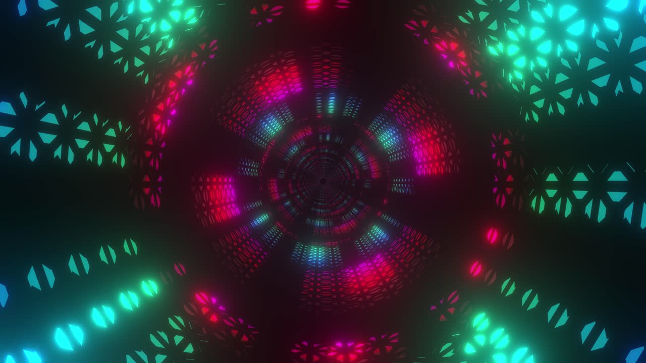 Visual di tunnel al neon