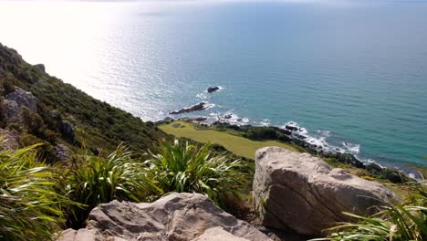 beautiful rural landscape and coastal ocean view from mount maunganui in tauranga, north island of new zealand aotearoa