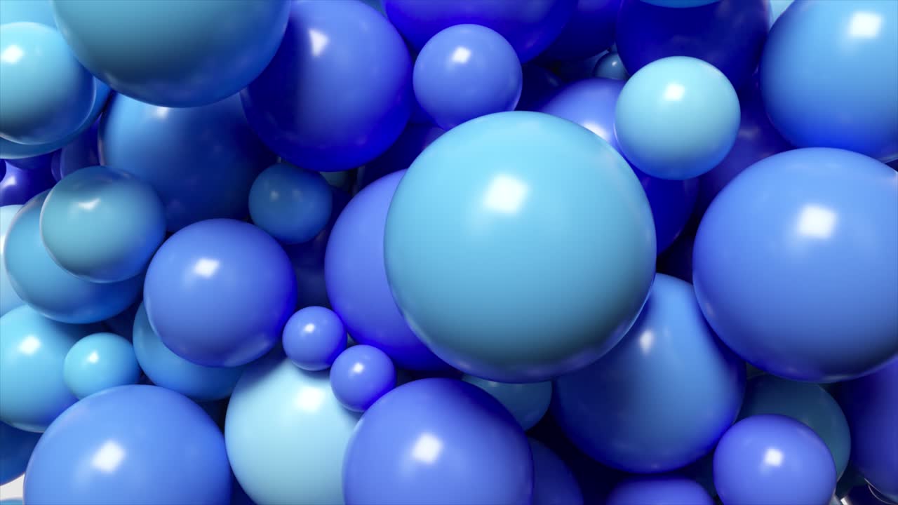 Abstract 3D Cluster of Blue Balls