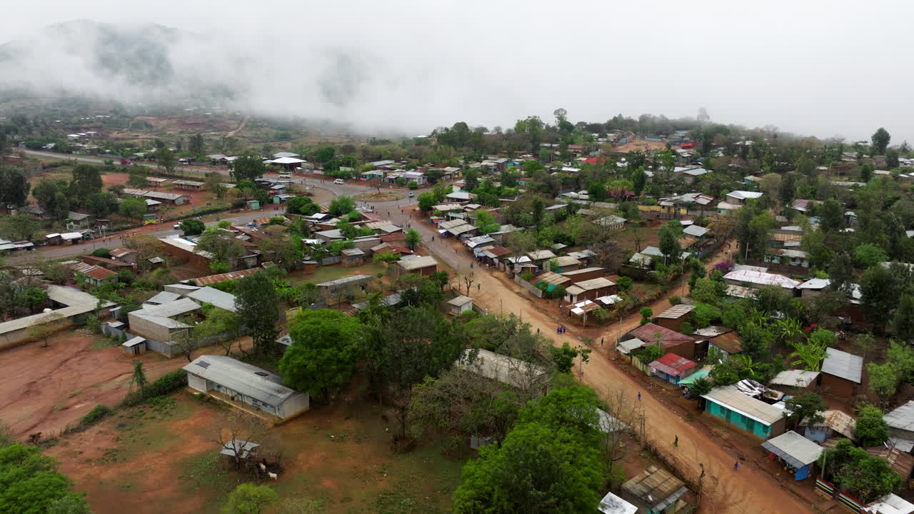 Key Afer buildings and streets seen from the sky
