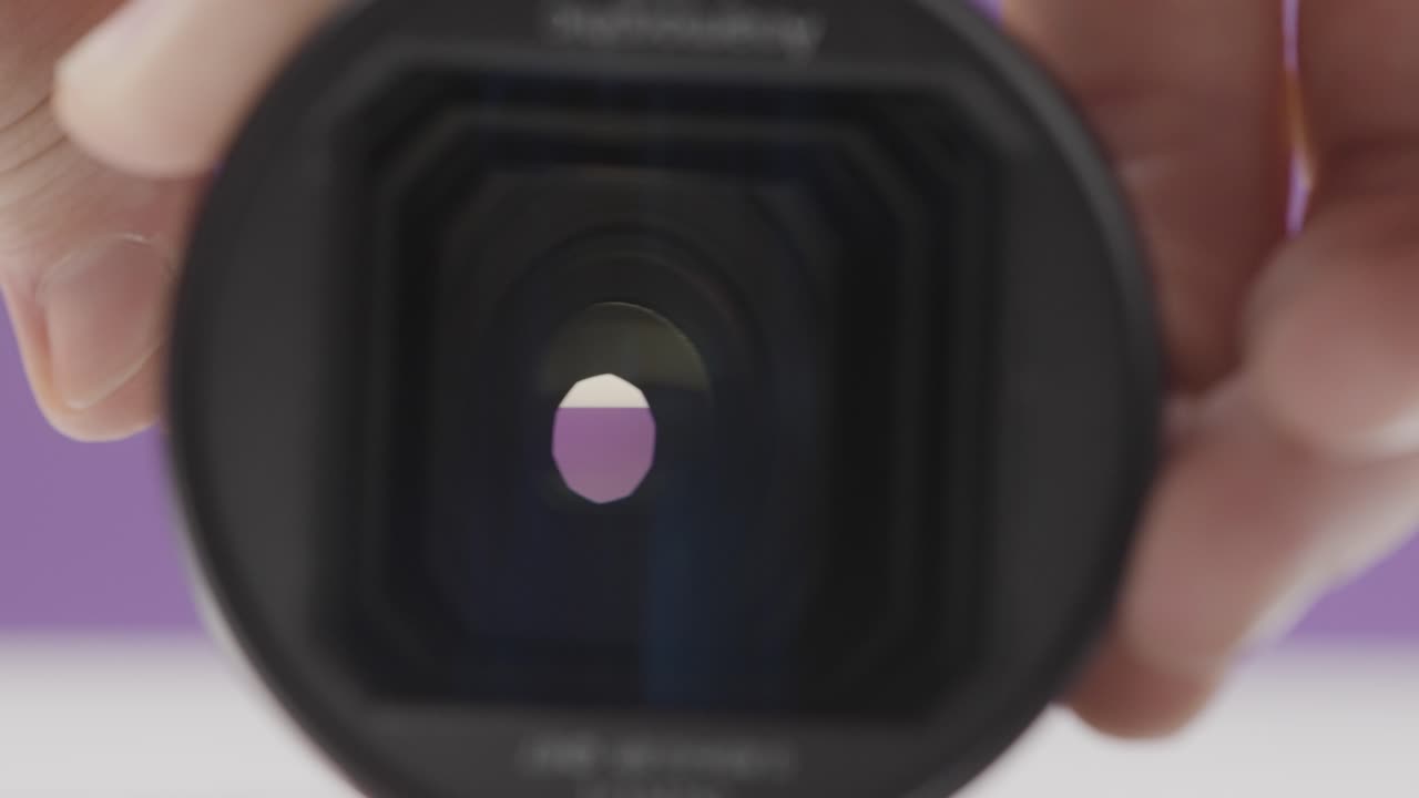 카메라 렌즈의 클로즈업