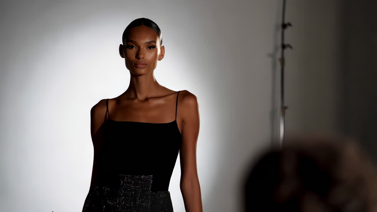 High Fashion Studio Portrait of an Elegant Model