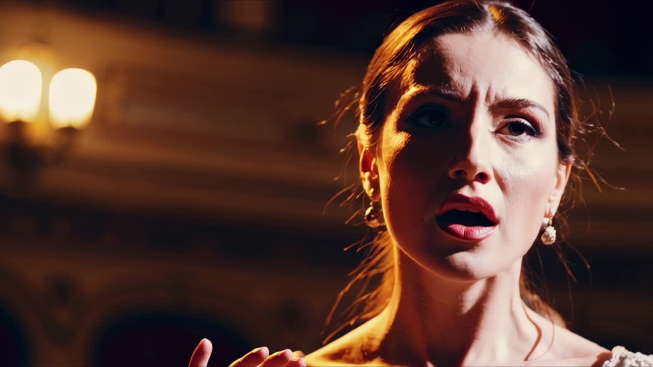 actuación de un cantante de ópera