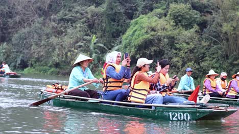 tourists enjoy a scenic boat ride